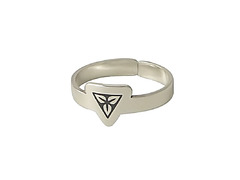 Серебряное кольцо детское Трилистник безразмерное 10020516А05
